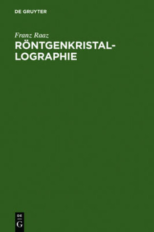 Cover of Roentgenkristallographie