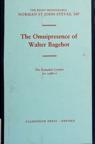 Cover of The Omnipresence of Walter Bagehot