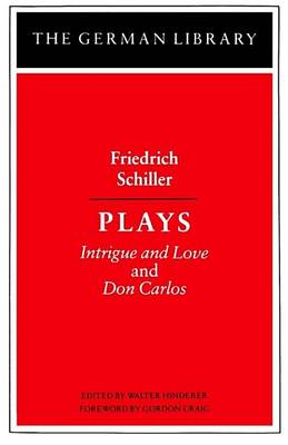 Cover of Plays: Friedrich Schiller