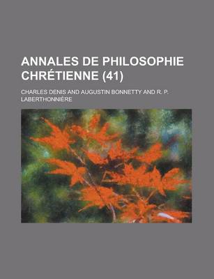 Book cover for Annales de Philosophie Chr Tienne (41)