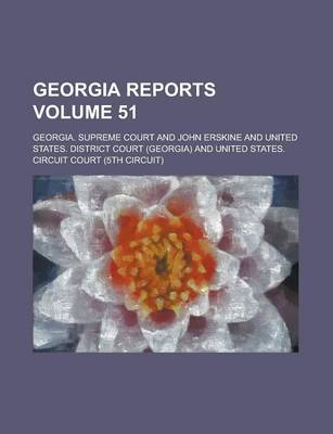 Book cover for Georgia Reports Volume 51