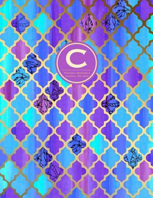 Cover of Monogram Journal C - Personal, Dot Grid - Blue & Purple Moroccan Design