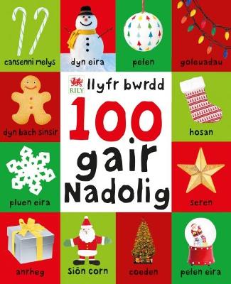 Book cover for 100 Gair Nadolig - Llyfr Bwrdd