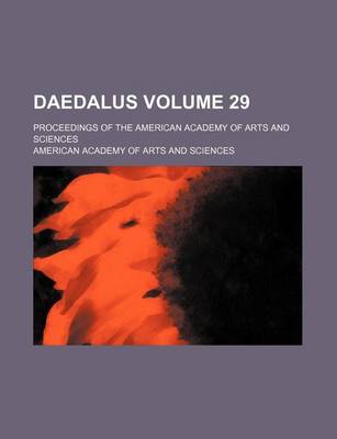 Book cover for Daedalus Volume 29; Proceedings of the American Academy of Arts and Sciences