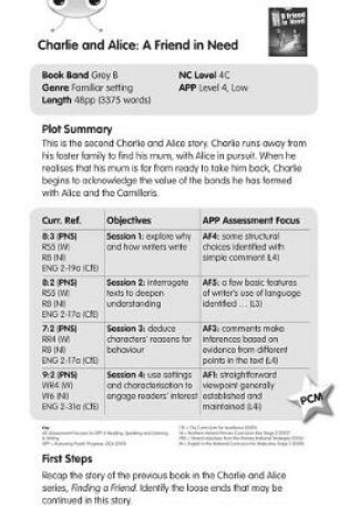 Cover of BC Grey B/4C Charlie and Alice A Friend In Need Guided Reading Cards