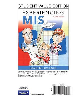 Book cover for Experiencing MIS, Student Value Edition