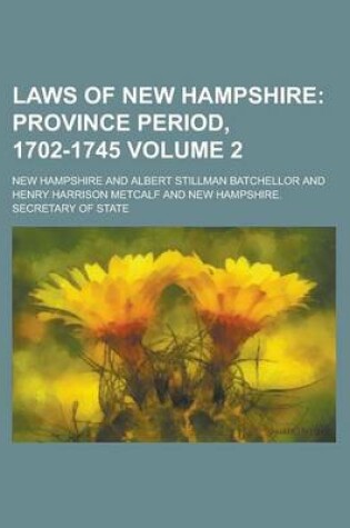 Cover of Laws of New Hampshire Volume 2