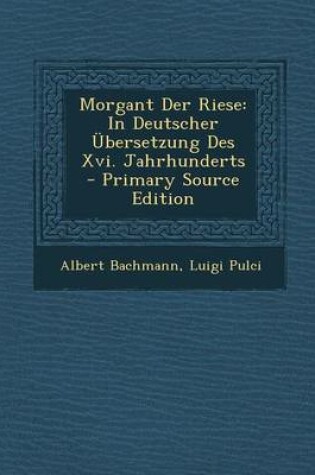 Cover of Morgant Der Riese