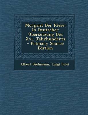 Book cover for Morgant Der Riese