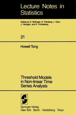 Cover of Threshold Models in Non-linear Time Series Analysis