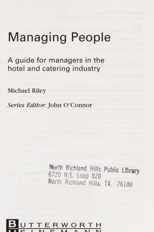 Cover of Managing People