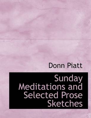 Book cover for Sunday Meditations and Selected Prose Sketches