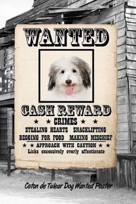 Book cover for Coton de Tulear Dog Wanted Poster