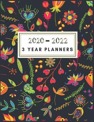 Book cover for 3 year planner 2020-2022