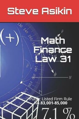 Cover of Math Finance Law 31