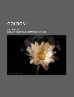 Book cover for Goldoni; A Biography