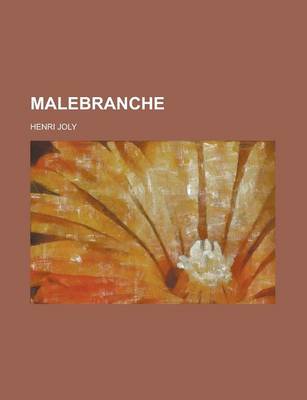 Book cover for Malebranche