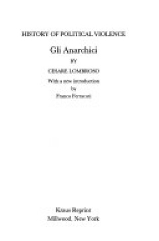 Cover of Gli Anarchi