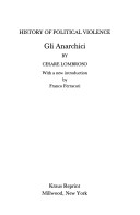 Book cover for Gli Anarchi