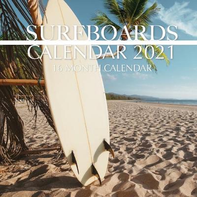 Book cover for Surfboards Calendar 2021