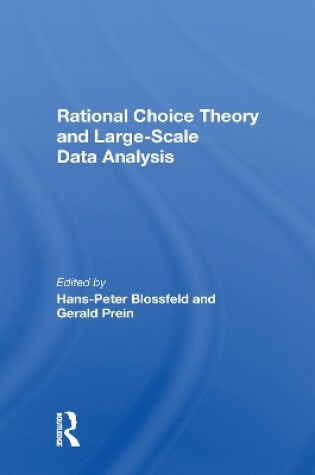 Cover of Rational Choice Theory And Large-Scale Data Analysis