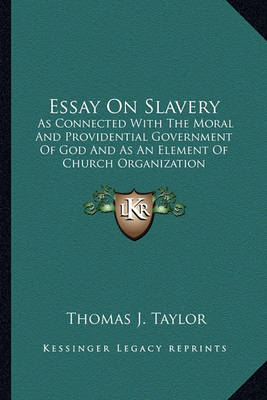 Book cover for Essay on Slavery