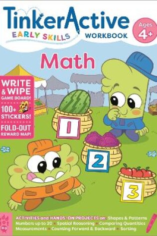 Cover of TinkerActive Early Skills Math Workbook Ages 4+