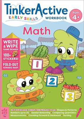 Cover of TinkerActive Early Skills Math Workbook Ages 4+
