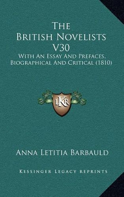 Book cover for The British Novelists V30