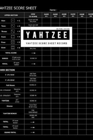 Cover of BG Publishing Yahtzee Score Record