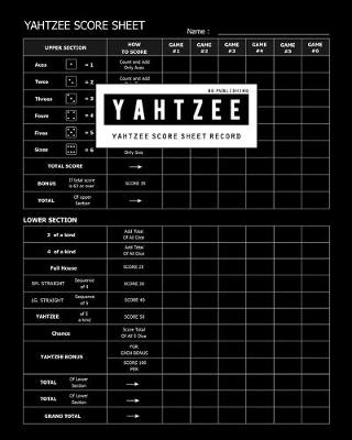 Book cover for BG Publishing Yahtzee Score Record