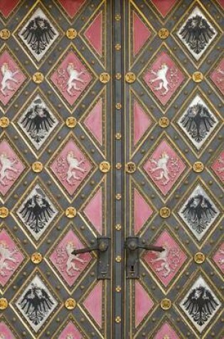 Cover of Castle Door with a Lion and Griffin Rampant Pattern Journal