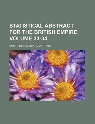 Book cover for Statistical Abstract for the British Empire Volume 33-34