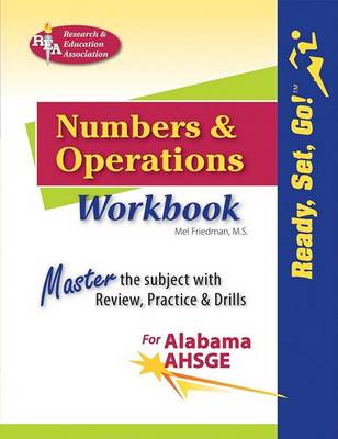 Book cover for Alabama AHSGE Numbers & Operations Workbook
