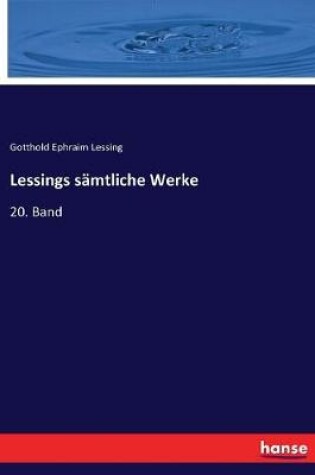 Cover of Lessings sämtliche Werke