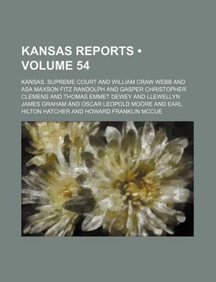 Book cover for Kansas Reports (Volume 54 )