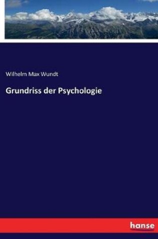 Cover of Grundriss der Psychologie