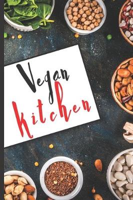 Book cover for Blank Vegan Recipe Book "Vegan Kitchen"