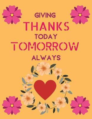 Book cover for Giving thanks today tomorrow always