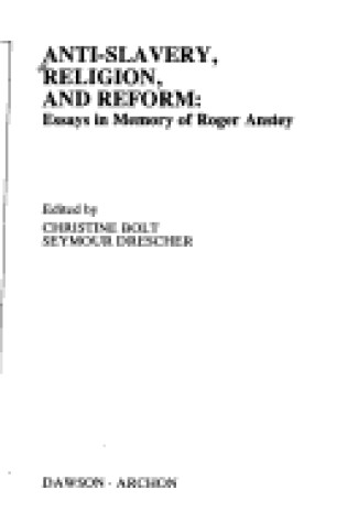 Cover of Anti-Slavery, Religion, and Reform