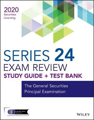 Book cover for Wiley Series 24 Securities Licensing Exam Review 2020 + Test Bank