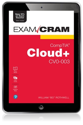 Book cover for CompTIA Cloud+ CV0-003 Exam Cram