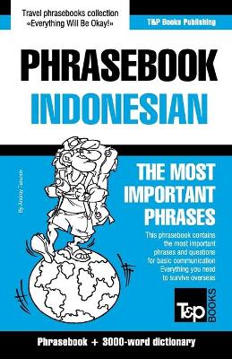 Book cover for English-Indonesian phrasebook and 3000-word topical vocabulary