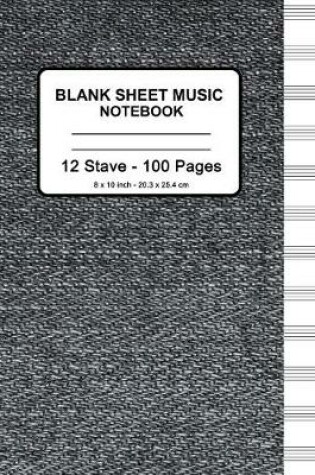 Cover of Blank Sheet Music Notebook - Faux Denim