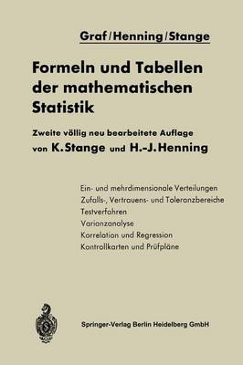 Book cover for Formeln Und Tabellen Der Mathematischen Statistik