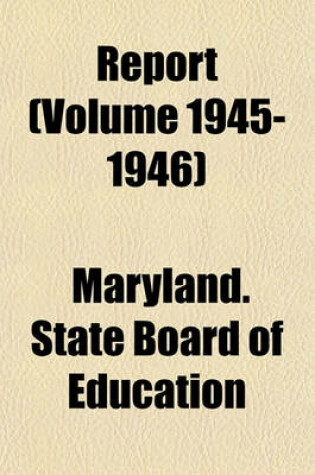 Cover of Report (Volume 1945-1946)