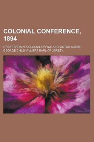 Cover of Colonial Conference, 1894