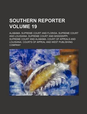 Book cover for Southern Reporter Volume 19