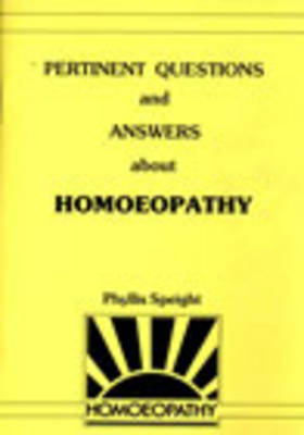 Book cover for Pertinent Questions and Answers about Homoeopathy