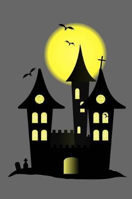 Book cover for Halloween Castle with Bats and Yellow Moon